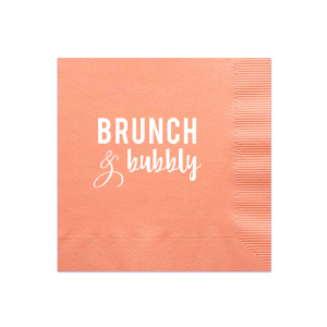 ForYourParty's personalized Light Coral Cocktail Napkin with Matte White Foil has a Ampersand graphic and is good for use in Accents themed parties and will add that special attention to detail that cannot be overlooked.