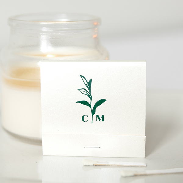  Bold Plant Initials Matchbook