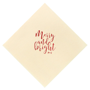 Merry And Bright Christmas Napkin