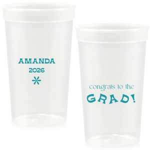 Celebrate the graduate with the Congrats To The Graduate Cup. Perfect for a graduation party, this can be personalized with the graduate's name and the date. This will add a unique element to your celebration!