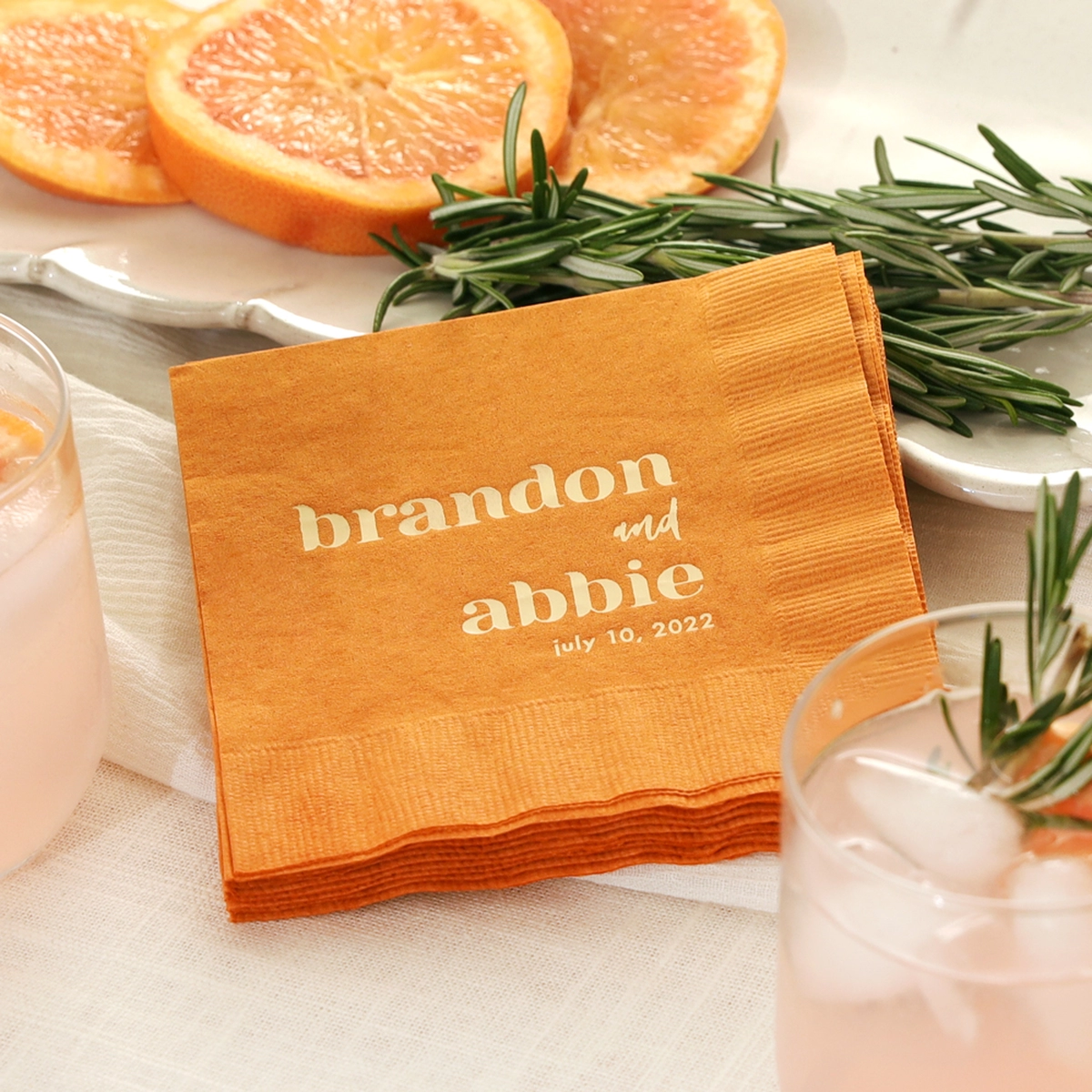 shop the Grassland Gala custom cocktail napkin