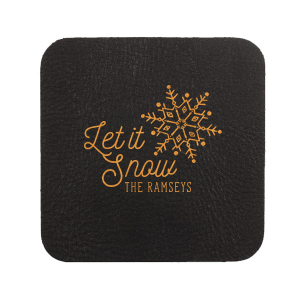Our personalized Eggshell Square Coaster with Shiny Lavender Foil Color has a Snowflake graphic and is good for use in Delphine themed parties and can be personalized to match your party's exact theme and tempo.
