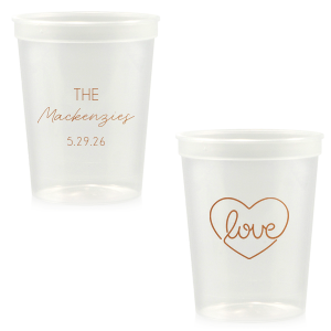 The Script Name Love Cup is good for use in Wedding, Anniversary, Hearts themed parties and will impress guests like no other. Make this party unforgettable.