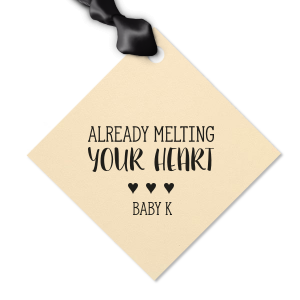 Our custom Stardream Sky Blue Heart Gift Tag with Matte White Foil Color can be customized to complement every last detail of your party.