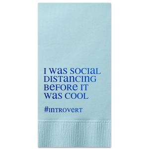 ForYourParty's elegant Bright Sky Cocktail Napkin with Shiny Royal Blue Foil will give your party the personalized touch every host desires.