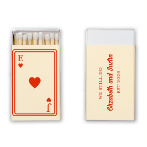 Heart Playing Card Anniversary Matchbook