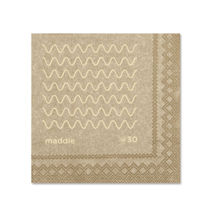 Customize a minimal birthday napkin for your upcoming bash! Featuring a modern wavy design, this napkin is perfect for a minimal and modern themed birthday party. 