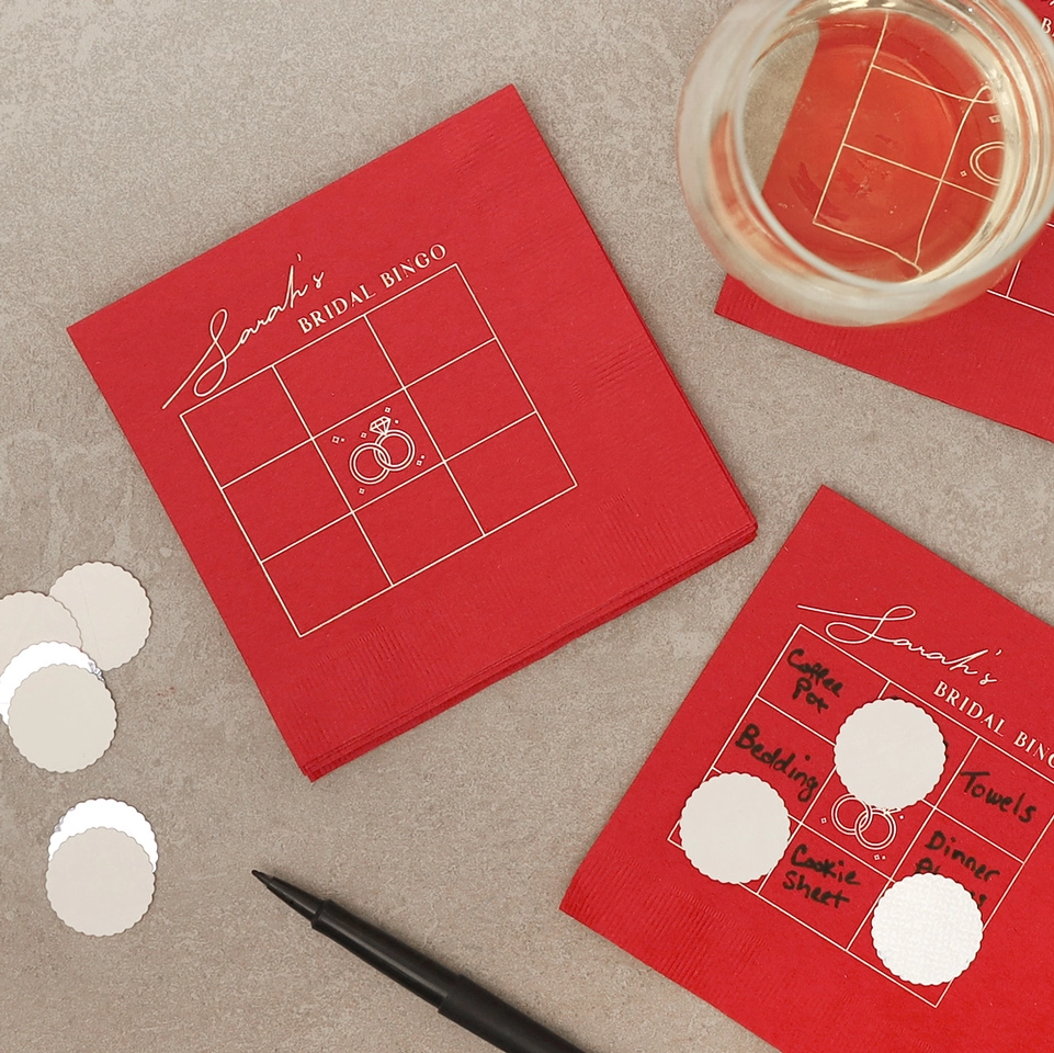 bingo game napkin