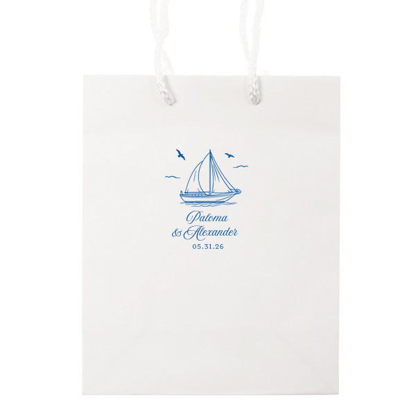 Sailboat Nautical Nuptial Gift Bag
