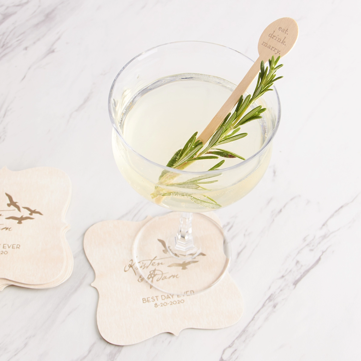 signature cocktail rosemary gimlet