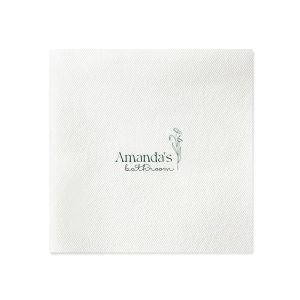 Personalize your powder room with the Blooming Bathroom Script Napkin, adorned with your name beside a beautiful floral graphic. This whimsical script adds a flourish of elegance to your guest bathroom experience.