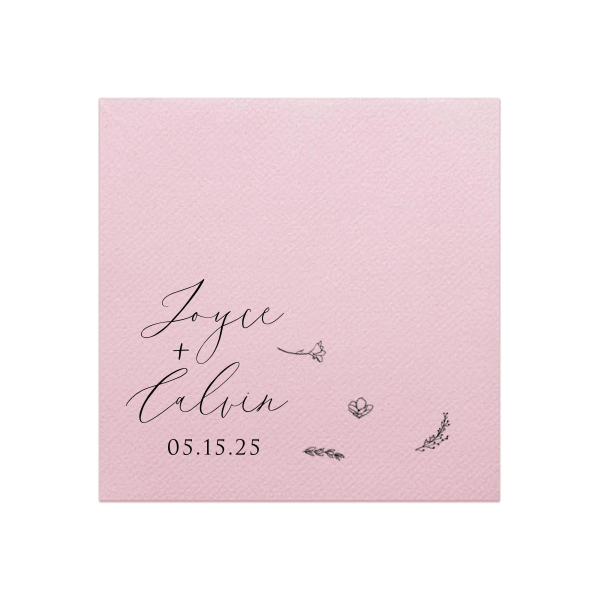 Our custom Robin’s Egg Blue Cocktail Napkin with Matte Black Foil has a Wildflower Group graphic and is good for use in Invitation themed parties and will make your guests swoon. Personalize your party's theme today.