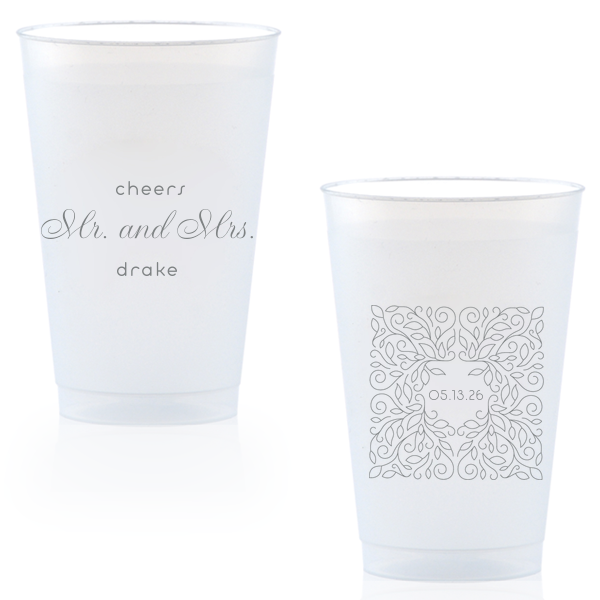 Good for use in Frames, Floral, Wedding themed parties, Linear Floral Frame Cup can't be beat. Showcase your style in every detail of your party's theme!