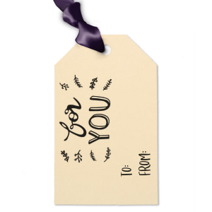Custom Stardream Leaf Luggage Gift Tag with Shiny 18 Kt Gold Foil has a Season's Greetings Holly graphic and is good for use in Holiday, Christmas, Words themed parties and can be customized to complement every last detail of your party.