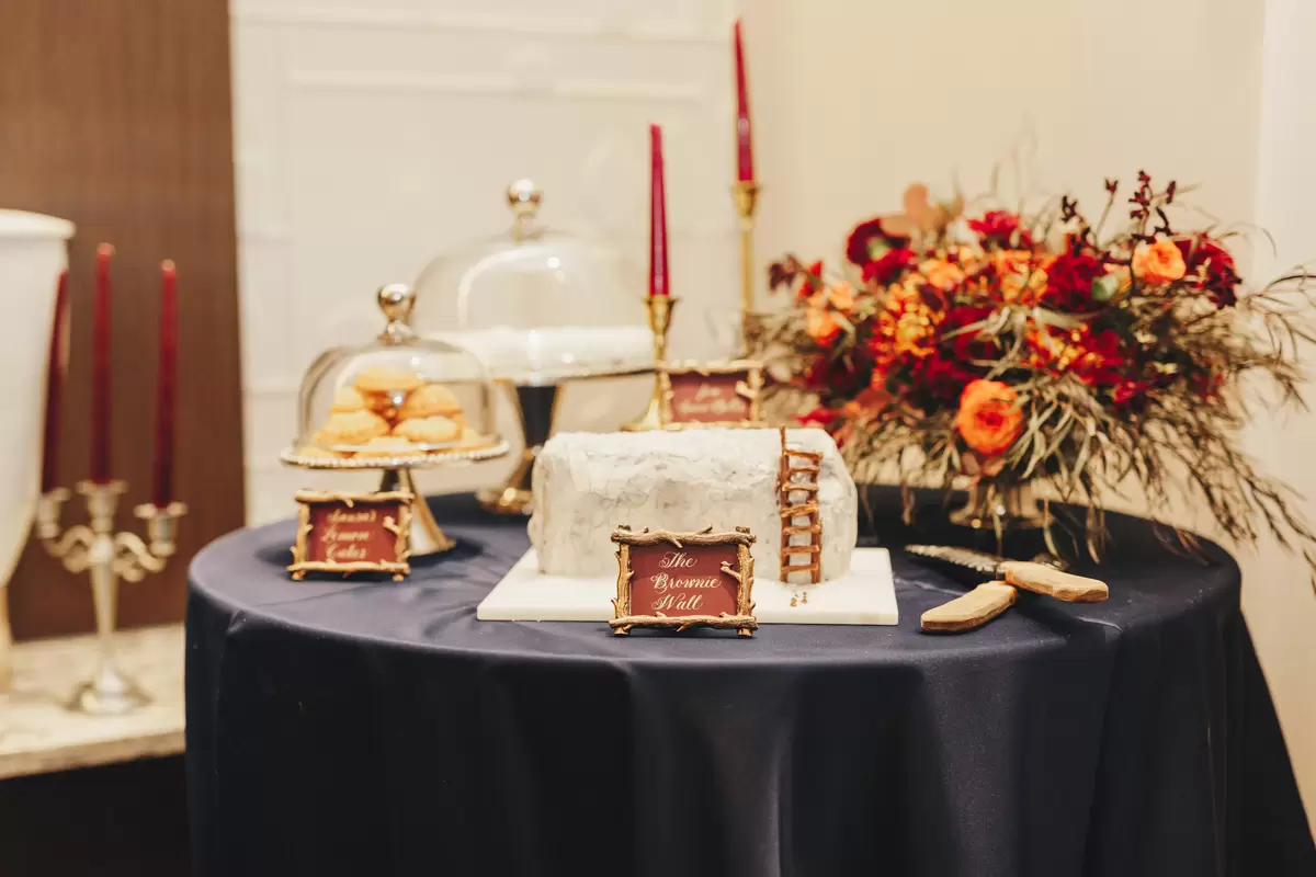 Game of Thrones party themed dessert table