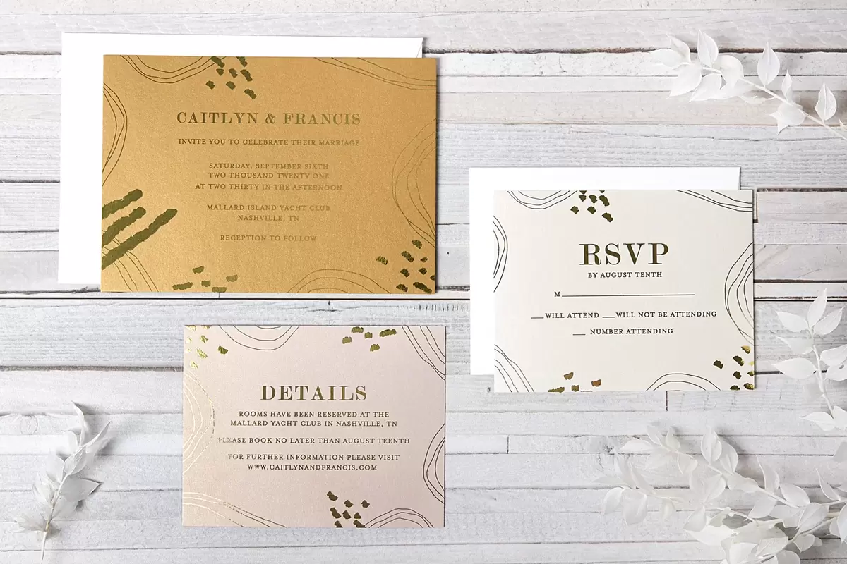 custom modern minimalist wedding invitations