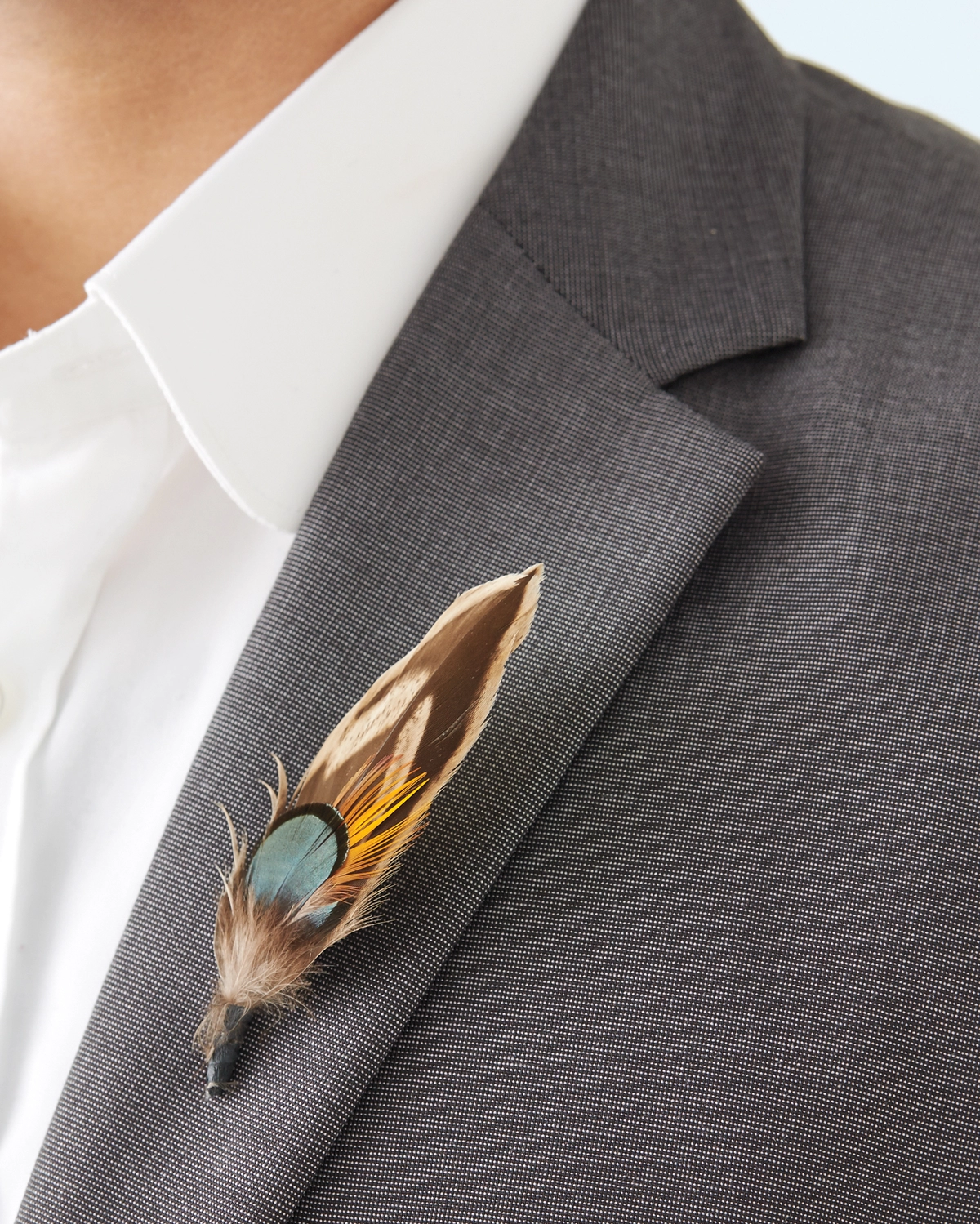 Feather Boutonniere for your Spring Wedding