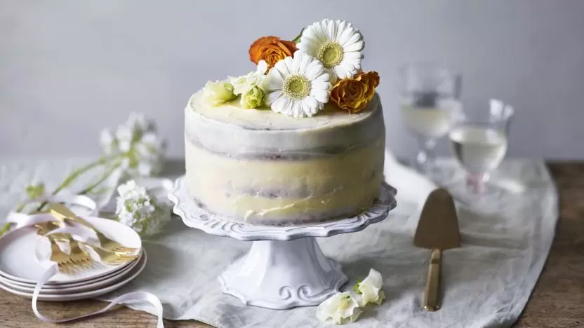 lemon elderflower royal wedding inspired cake via BBC