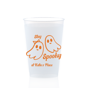 Get groovy this spooky season with the Groovy Halloween Cup. Our custom and cute Halloween decor will add a memorable touch at your Halloween party. Featuring two adorable ghosts, personalize teh design with your own name. 