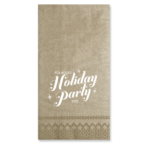 Shine bright with the 'Sparkle Holiday Party Napkin. Featuring bold, swirly script proclaiming "Holiday Party" amidst twinkling sparkles, it is festivity wrapped in elegance. Add the host's name above and year below for a dazzling touch that lights up any celebration!
