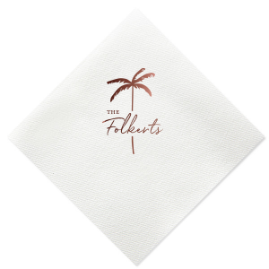 Feel the summer breeze with the Palm Tree Napkin! The stylish and high functional napkin is perfect for summer time party events, adding a bit of tropical flair to your good times.