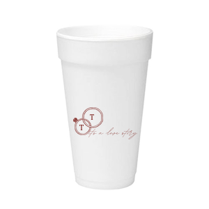 The It's A Love Story Cup will have your guests saying "Yes!" Commemorating the engagement of Taylor Swift and Travis Kelce, match your own special event with their whirlwind romance. Customize the text and style of cup to best match your special events unique vibes!