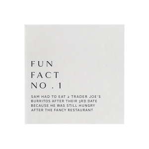 Ultra Modern Fun Fact Napkin