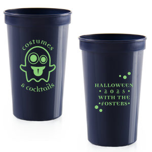 The ever-popular Purple 16 oz Stadium Cup with Matte Key Lime Ink Ink Color has a Ghost 2 graphic and is good for use in Halloween themed parties and can be customized to complement every last detail of your party.