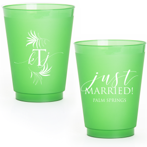Fern Initials Just Married Frost Flex Cup