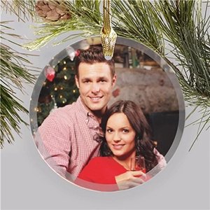Circle Glass Ornament (Photo)