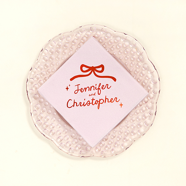 Hand-drawn Twinkle & Bow Napkin