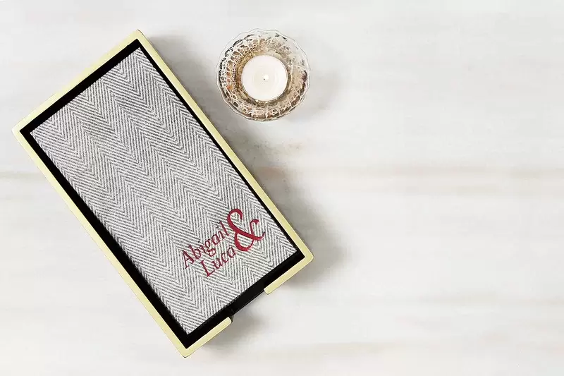 Personalized Linen Like Guest Hand Towels are an FYP Wedding Must-Have