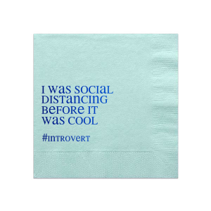 ForYourParty's elegant Bright Sky Cocktail Napkin with Shiny Royal Blue Foil will give your party the personalized touch every host desires.