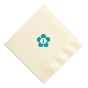 Boogie the night away with ForYourParty.com's 'Disco Night Floral Initial Napkin,' where '70s flair meets personalized charm. Each napkin is foil printed with a groovy retro flower, encasing a single initial, bringing a fun and bespoke twist to your disco-themed party or nostalgic event.