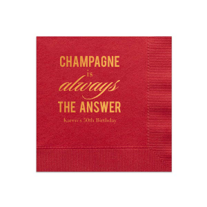 ForYourParty's chic Rose Petal Cocktail Napkin with Shiny 18 Kt Gold Foil couldn't be more perfect. It's time to show off your impeccable taste.