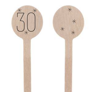 Stir up some fun with this birthday stir stick! Personalize with your age adorned with star graphics. 