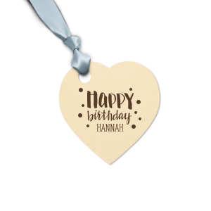 This custom, hand-lettered gift tag is a great giftwrap accessory for any birthday celebration. Featuring high-quality paper stock with a smooth, matte finish, you can further personalize your tag with a custom letterpress ink and ribbon cover. Order now to get it in time for the big day!