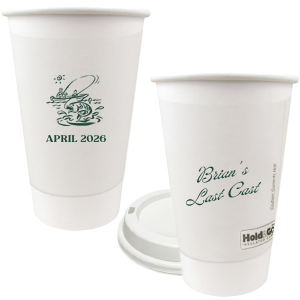 Commemorate the bachelor's 'Last Cast' before tying the knot with the Bachelor Party Last Cast Cup, personalized with the bachelor's name in a vintage script and a nostalgic illustration of a man fishing from a boat. Add the special date in a classic serif font for a keepsake that will be treasured long after the bachelor party.