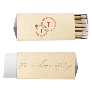 The It's A Love Story Matchbox will have your guests saying "Yes!" Commemorating the engagement of Taylor Swift and Travis Kelce, match your own special event with their whirlwind romance. Customize the text and style of matchbook to best match your special events unique vibes!