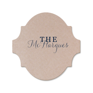 Celebrate your family name with the Last Name Coaster, featuring a bold 'THE' in all caps, followed by your surname in elegant script. A statement of unity and pride, these coasters add a personalized touch to any gathering."