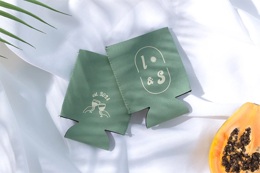 Fall Wedding Decor idea custom can cooler