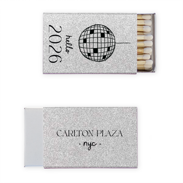 Hello New Year 2026 Glitter Match