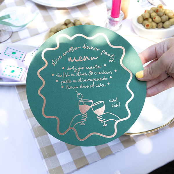 Olive Another Dinner Party Circle Menu