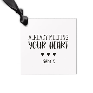 Our custom Stardream Sky Blue Heart Gift Tag with Matte White Foil Color can be customized to complement every last detail of your party.