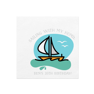 Our personalized White Borderless Full Color Cocktail Napkin with Matte Black Ink Digital Print Colors will look fabulous with your unique touch. Your guests will agree!