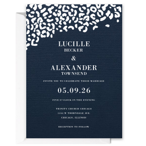 Our beautiful custom Linen Denim Foil Stamped Invitations with Envelope with Shiny Sterling Silver Foil can't be beat. Showcase your style in every detail of your party's theme!