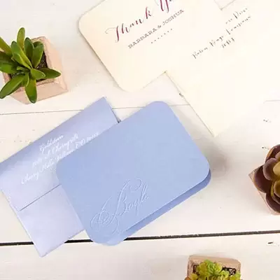 Rounded Corner Note Card with Envelope (Foil)