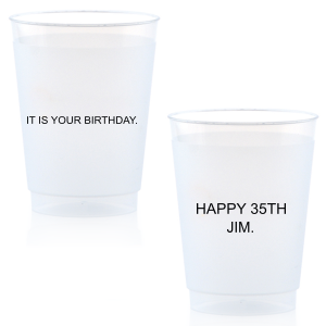 Channel the iconic dry wit of "The Office" for your celebration with the Office Inspired Birthday Cup, marked by the deadpan declaration "It is your birthday." along with your name and new age. A perfectly minimal and satirical nod for fans on their special day.