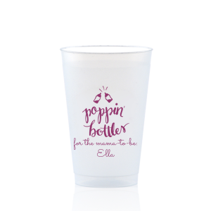Get the party started with the Poppin' Bottles Cup! Featuring spritzing bottles and a lively script, this design screams celebration. Perfect for those unforgettable moments where champagne pours and joy abounds.