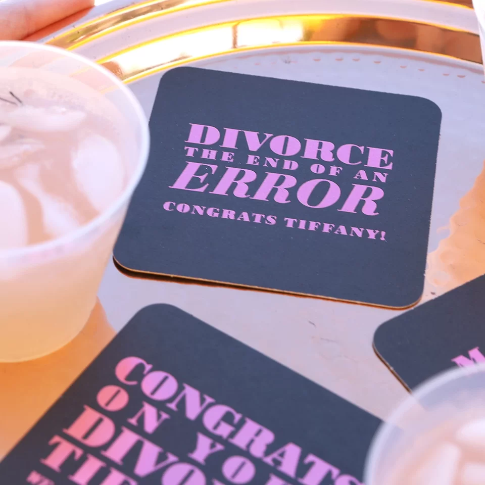 The End Of An Error Divorce Party Coaster